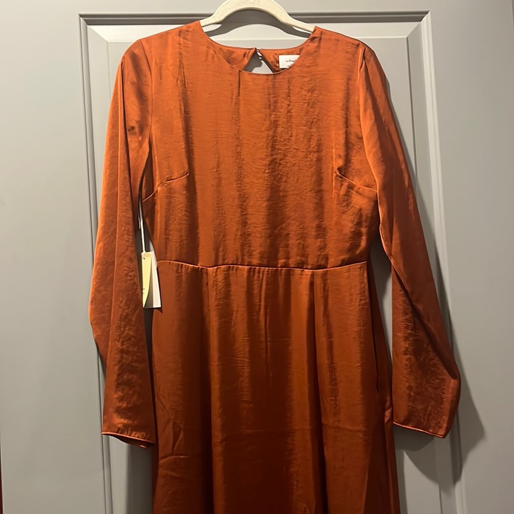 NWT Backless Satin Copper Dress 😍